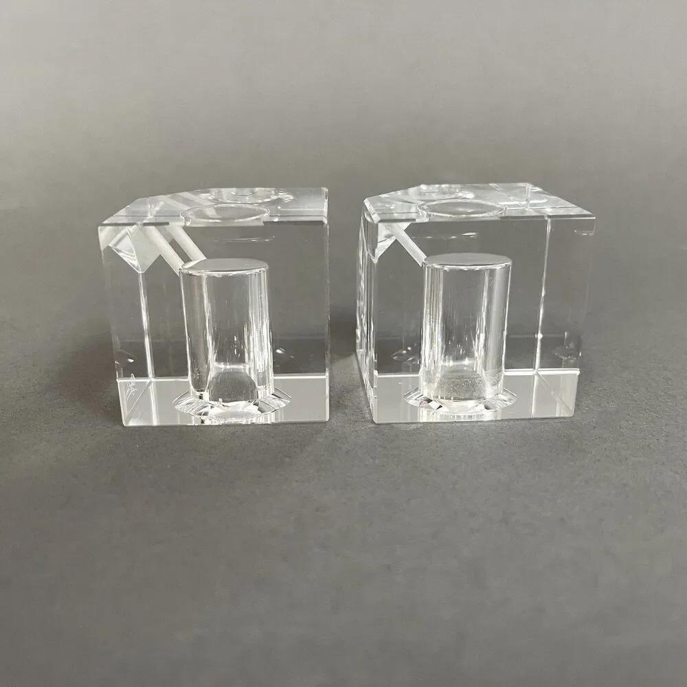 Oleg Cassini Salt and‎ Pepper Shakers Glass without stoppers